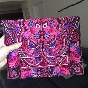 Handmade embroidered Thailand Clutch